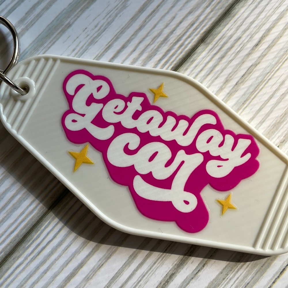 3 For $10 Funny Keychain, Gift | Motel Keychain | Getaway Car | Barbie Theme